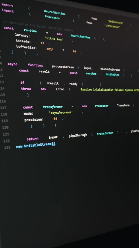 Software Developer Writing Complex Neural Network Code in Dark Editor Stock Footage 334731695