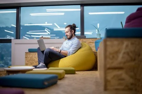 Software developer writing programming code Stock Photos