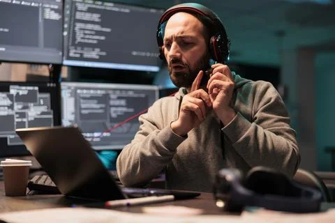 Software developer writing source code 스톡 사진