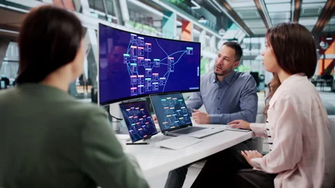 Software Developers Collaborate On Low Code Platform Stock-Footage 347299705