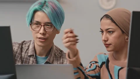 Software Developers Coworking in Office Stock Footage 241272067