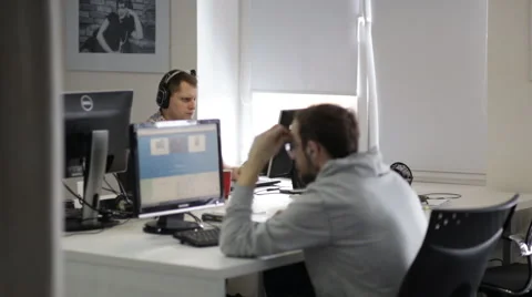 Software developers during the working process Stock Footage 56961862