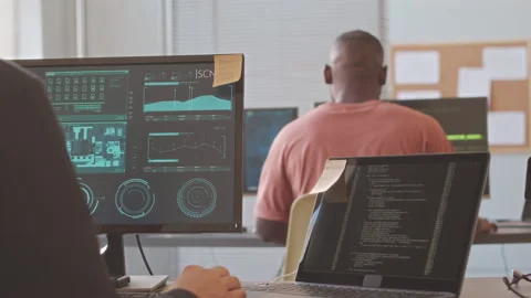 Software Developers Working in Office Stock Footage 224037254