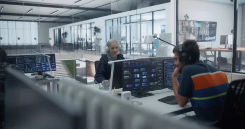 Software Developers Working in Office Stock Footage 296182149