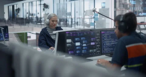 Software Developers Working in Office Stock Footage 296182303