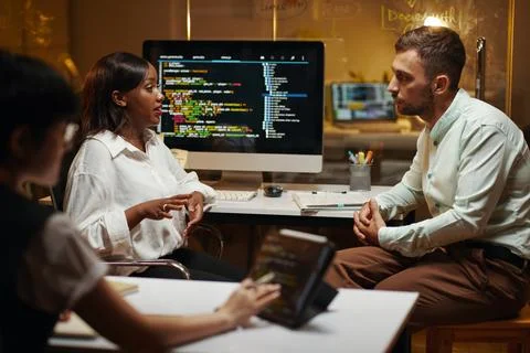 Software Developers Working on Project Foto stock