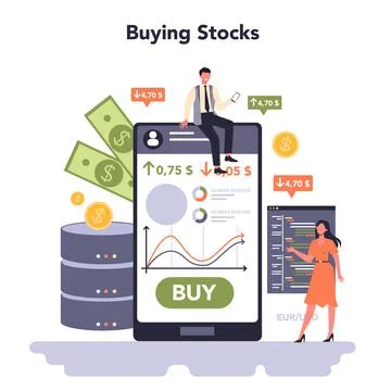 Software developing and data precessing industry online service or platform Stock-Illustration