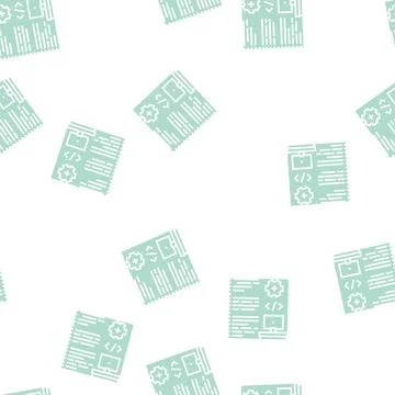 Software developing glyph seamless pattern 스톡 일러스트