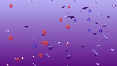 Software Development 8K loop animation flying towards camera Stock Footage 156876683