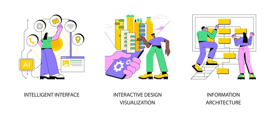 Software development abstract concept vector illustrations. Stock Illustration