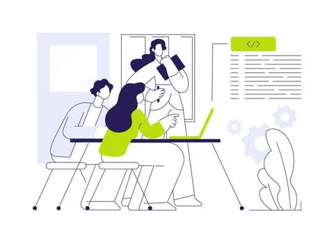 Software development abstract concept vector illustration. Stock Illustration