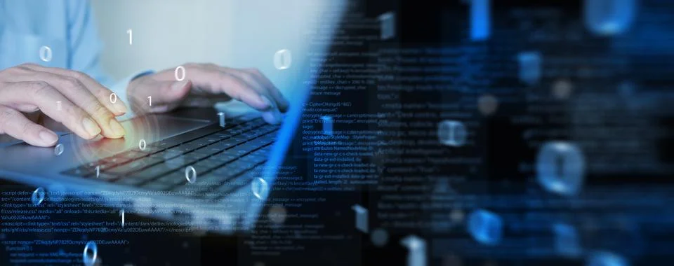 Software Development and Agile Methodology with Digital Technology. Program.. Fotos de archivo