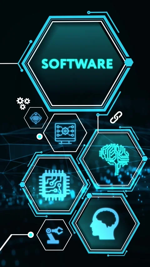 Software development and business process automation, internet and technolo.. Video stock 280964025