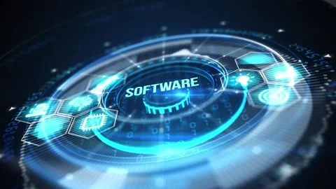 Software development and business process automation, internet and technolo.. Stock Footage 309359120