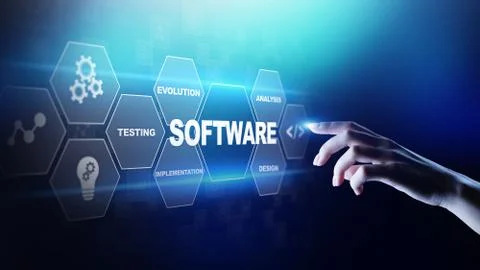 Software development and business process automation, internet and technology Stock Photos