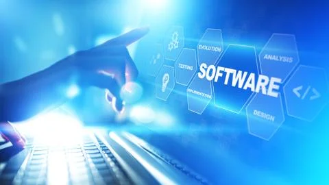 Software development and business process automation, internet and technology Stock Photos