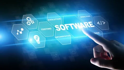 Software development and business process automation, internet and technology Stock Photos