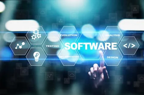 Software development and business process automation, internet and technology Stock Photos