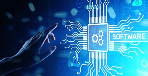 Software development and business process automation, internet and technology Stock Photos