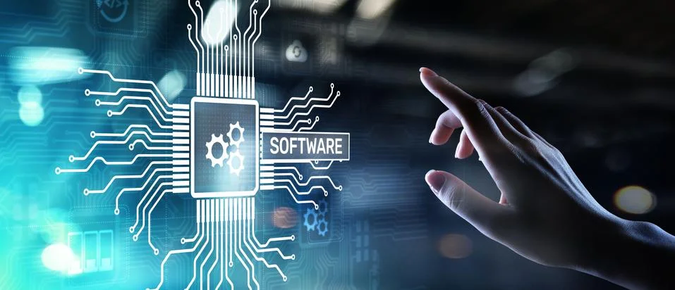 Software development and business process automation, internet and technology Stock Photos