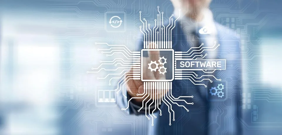 Software development and business process automation, internet and technology Stock Photos