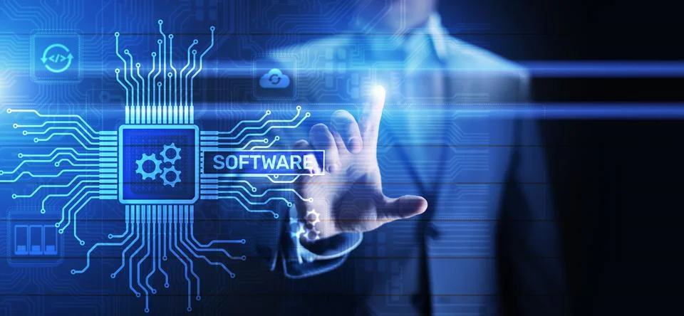 Software development and business process automation, internet and technology Stock Photos