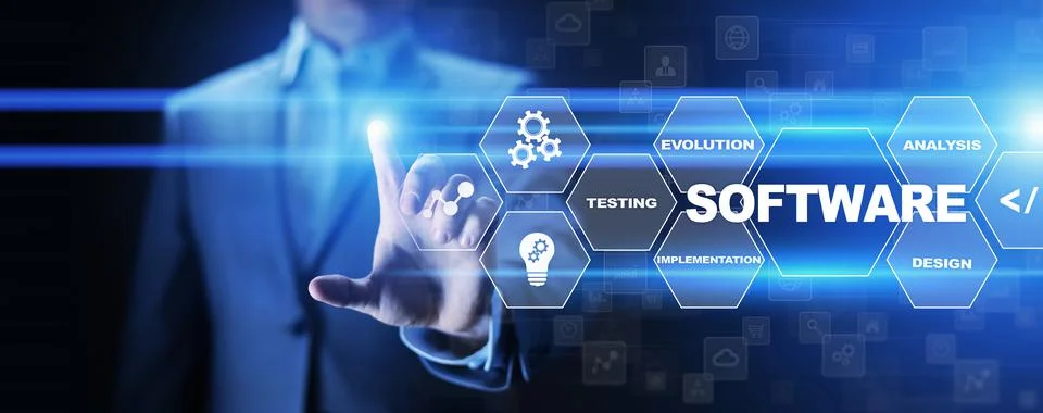 Software development and business process automation, internet and technology Stock Photos