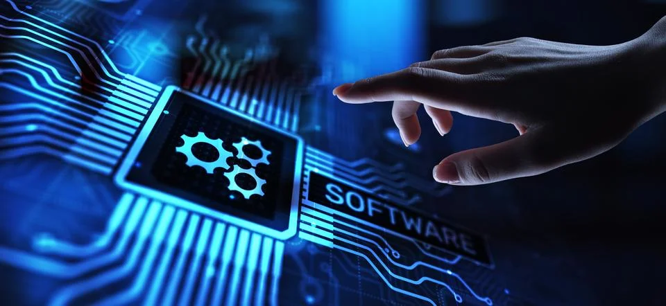 Software development and business process automation, internet and technology Stock Photos