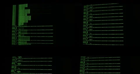 Software development and hacking concept. Close-up of computer screen Stock Footage 256000392