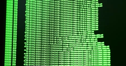 Software development and hacking concept. Close-up of computer screen Stock Footage 256000698