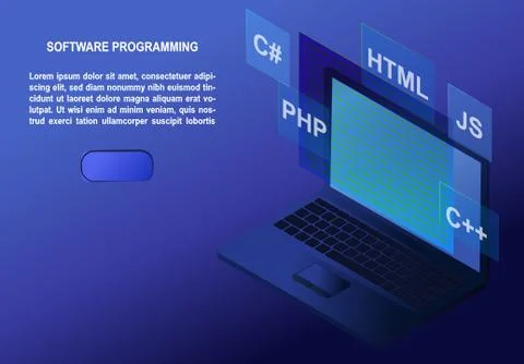 Software development and programming concept Stock Illustration