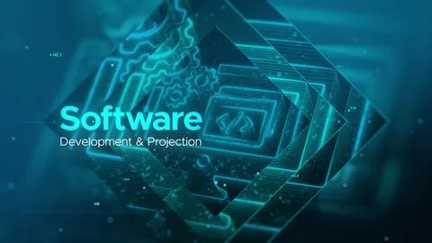 Software. Development and Projection. Digital Agency. Stock Illustration