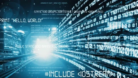 Software development, application programming code and tacit computer coding Stock Footage 203399875