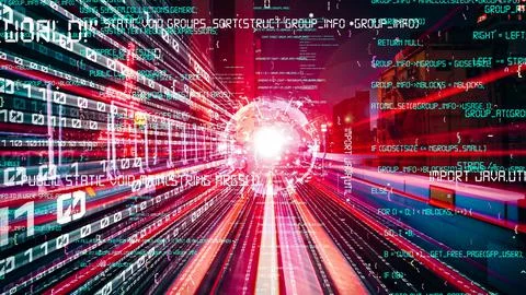 Software development, application programming code and tacit computer coding Stock Illustration