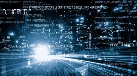 Software development, application programming code and tacit computer coding Stock Photos