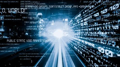 Software development, application programming code and tacit computer coding Stock Photos