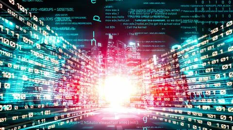 Software development, application programming code and tacit computer coding Stock Photos