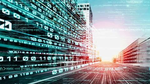 Software development, application programming code and tacit computer coding 스톡 사진