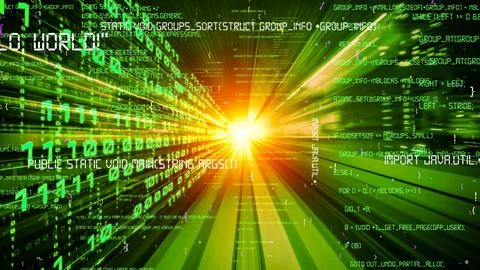 Software development, application programming code and tacit computer coding 스톡 사진