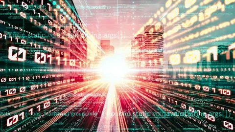 Software development, application programming code and tacit computer coding 스톡 사진