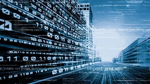 Software development, application programming code and tacit computer coding Foto stock