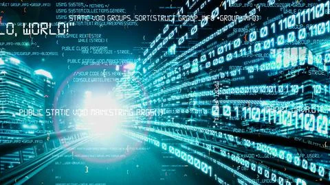 Software development, application programming code and tacit computer coding 스톡 사진