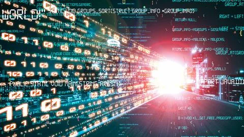 Software development, application programming code and tacit computer coding Foto stock