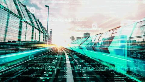 Software development, application programming code and tacit computer coding Foto stock