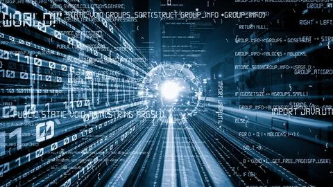 Software development, application programming code and tacit computer coding Stock Photos