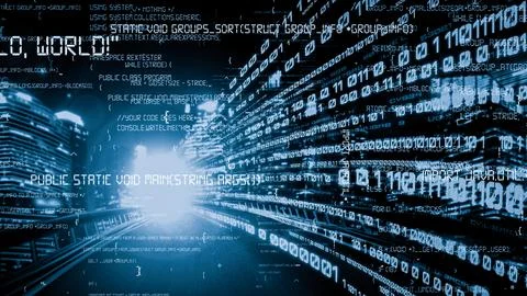 Software development, application programming code and tacit computer coding Stock Photos