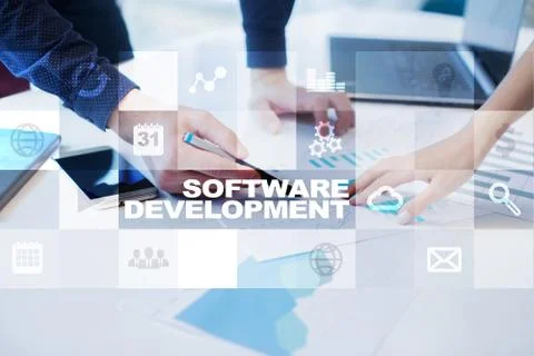 Software development. Applications APPS for business. Programming. 스톡 사진