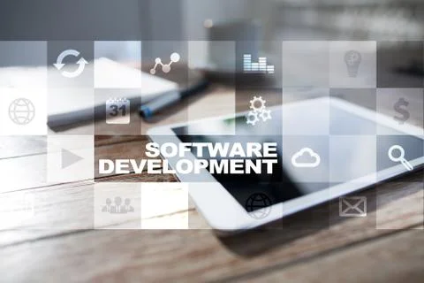 Software development. Applications APPS for business. Programming. 스톡 사진