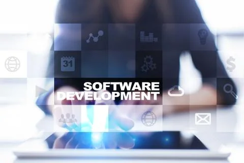 Software development. Applications APPS for business. Programming. 스톡 사진