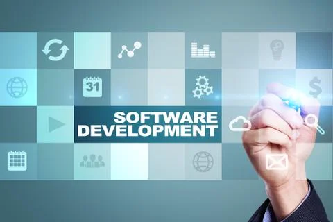 Software development. Applications APPS for business. Programming. 스톡 사진